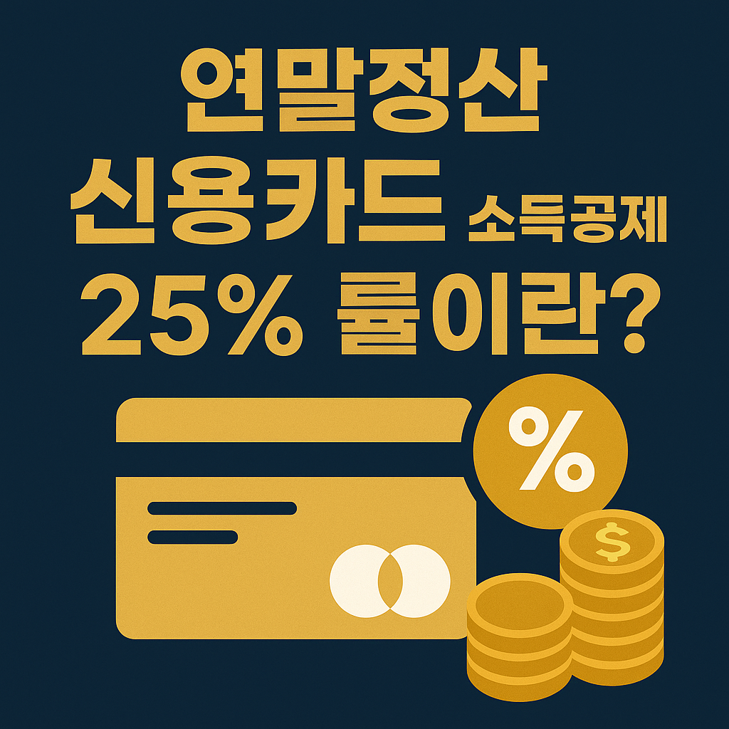 연말정산 신용카드 소득공제 기준을 설명하는 금융정보 썸네일 이미지