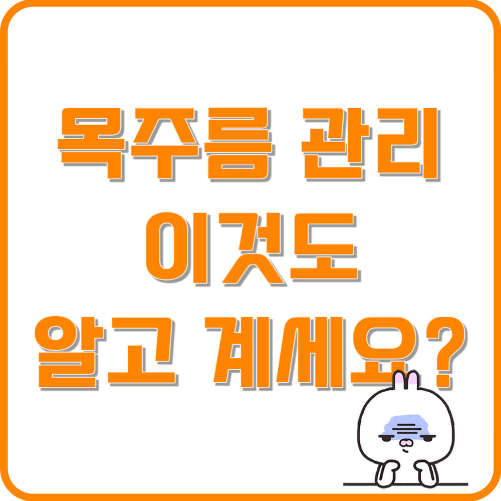 목주름관리