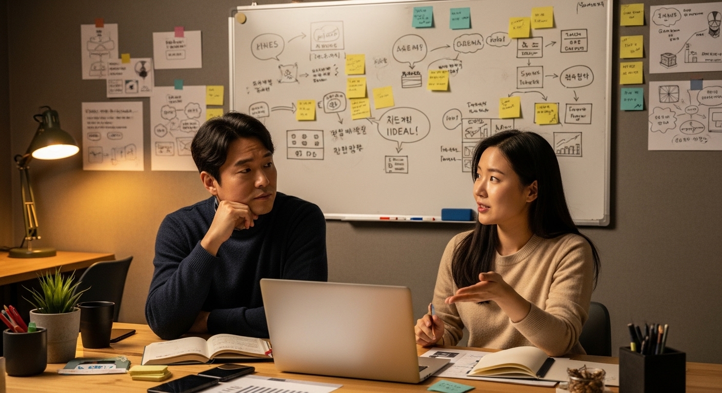 콘텐츠 기획 회의 장면