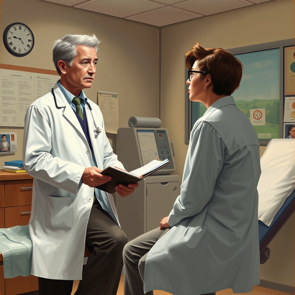 전문의와 상담하는 이미지 사진