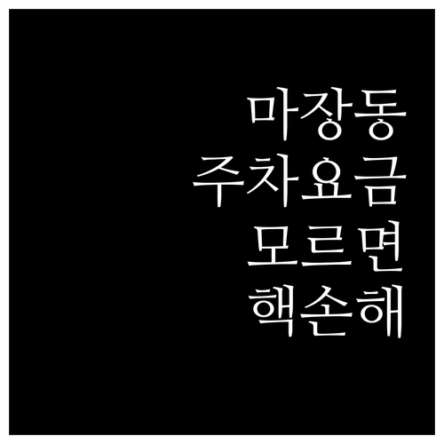 마장동 고기 파티 전 확인하는 주차장..