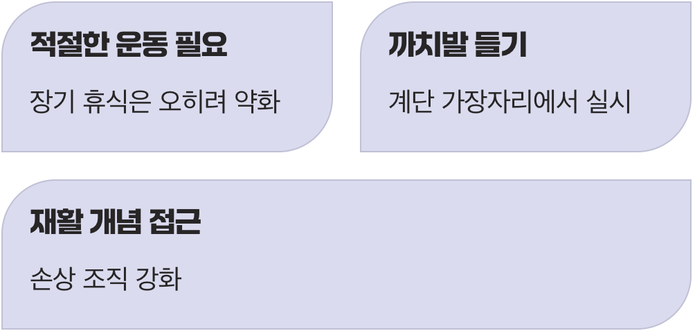 무조건 쉬는 대신, 튼튼하게 만들기