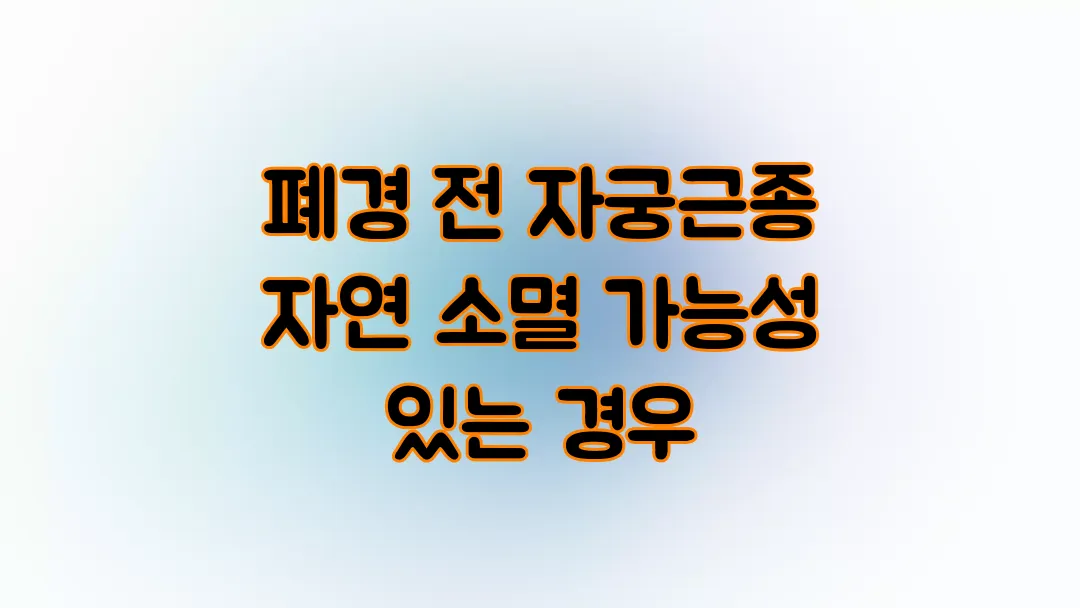 폐경 전 자궁근종 자연 소멸 가능성 있는 경우