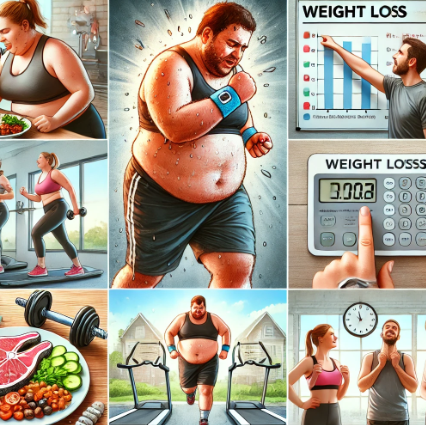 다이어트를 하고있는 초고도비만 남성