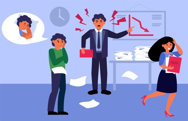 소리지르는 상사