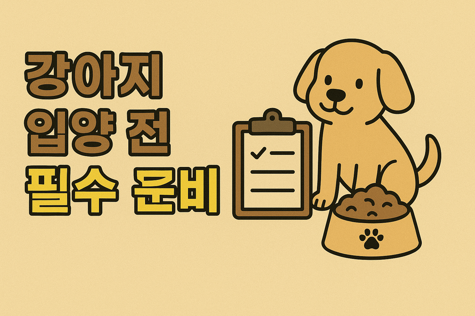 강아지 입양 전 필수준비