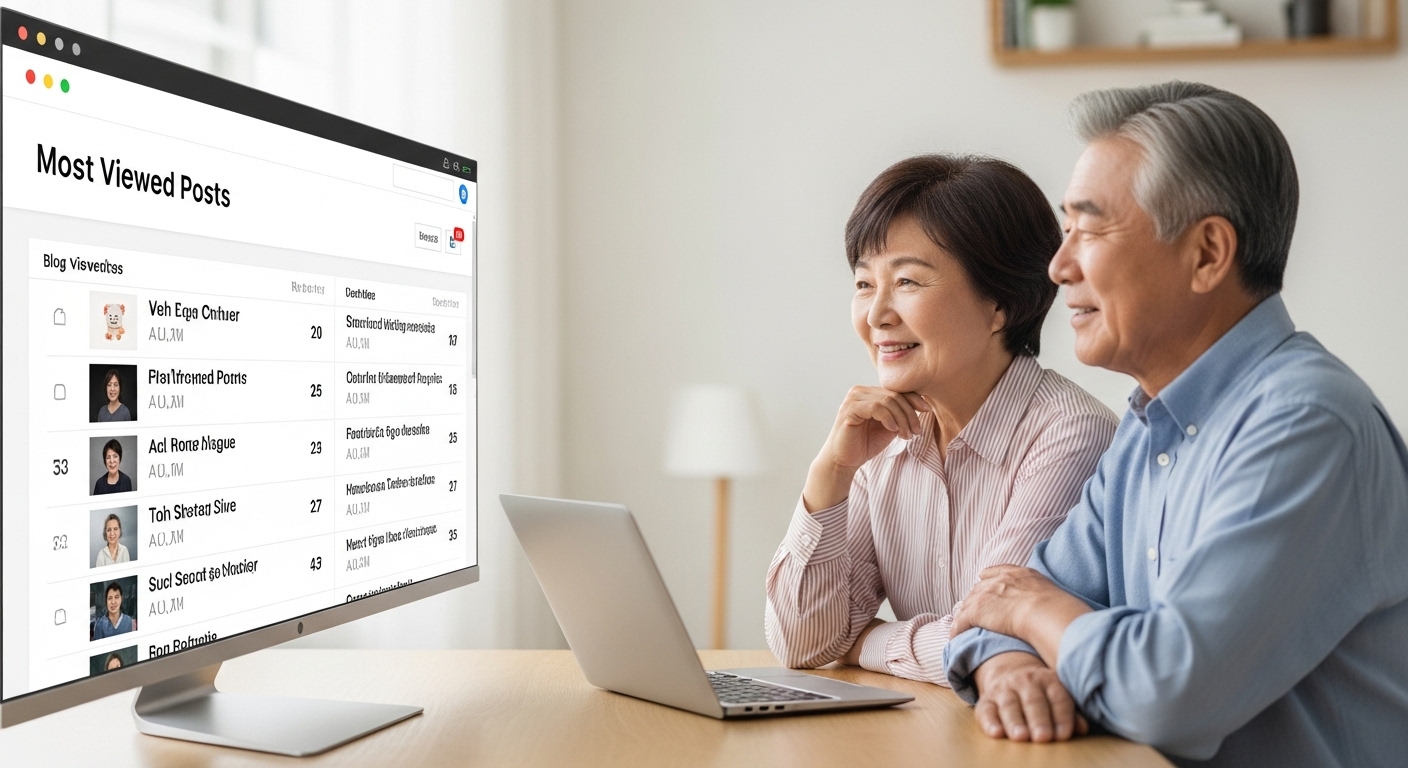 인기 글 목록을 확인하는 장면