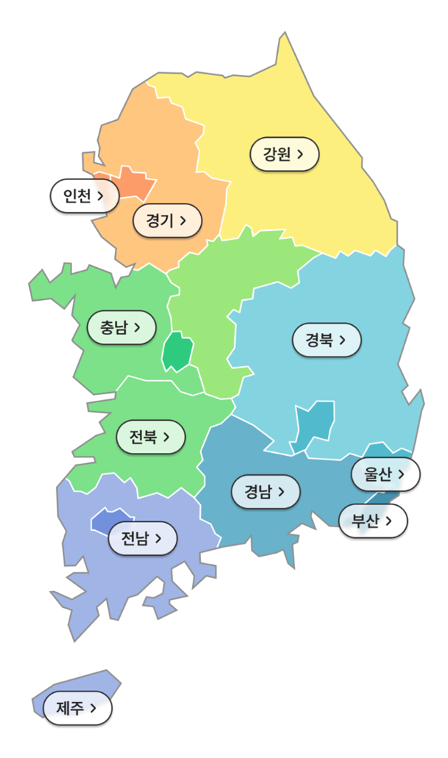 바다의달 쿠폰 적용 가능한 지역 지도 이미지
출처:바다의 달 홈페이지