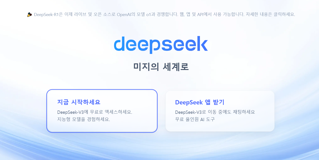 딥시크 화면 이미지