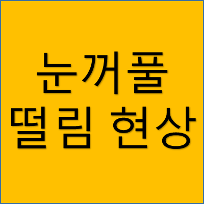 눈꺼풀 떨림 현상 썸네일