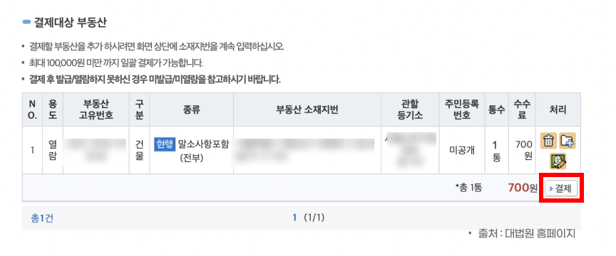 등기부등본 인터넷발급