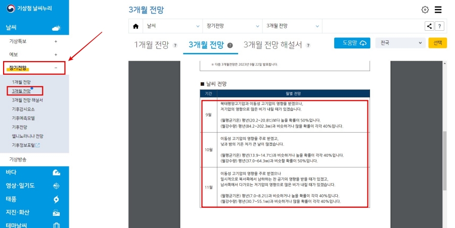 3개월전망