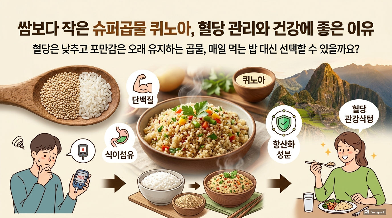 쌀보다 작은 슈퍼곡물 퀴노아, 혈당 관리와 건강에 좋은 이유