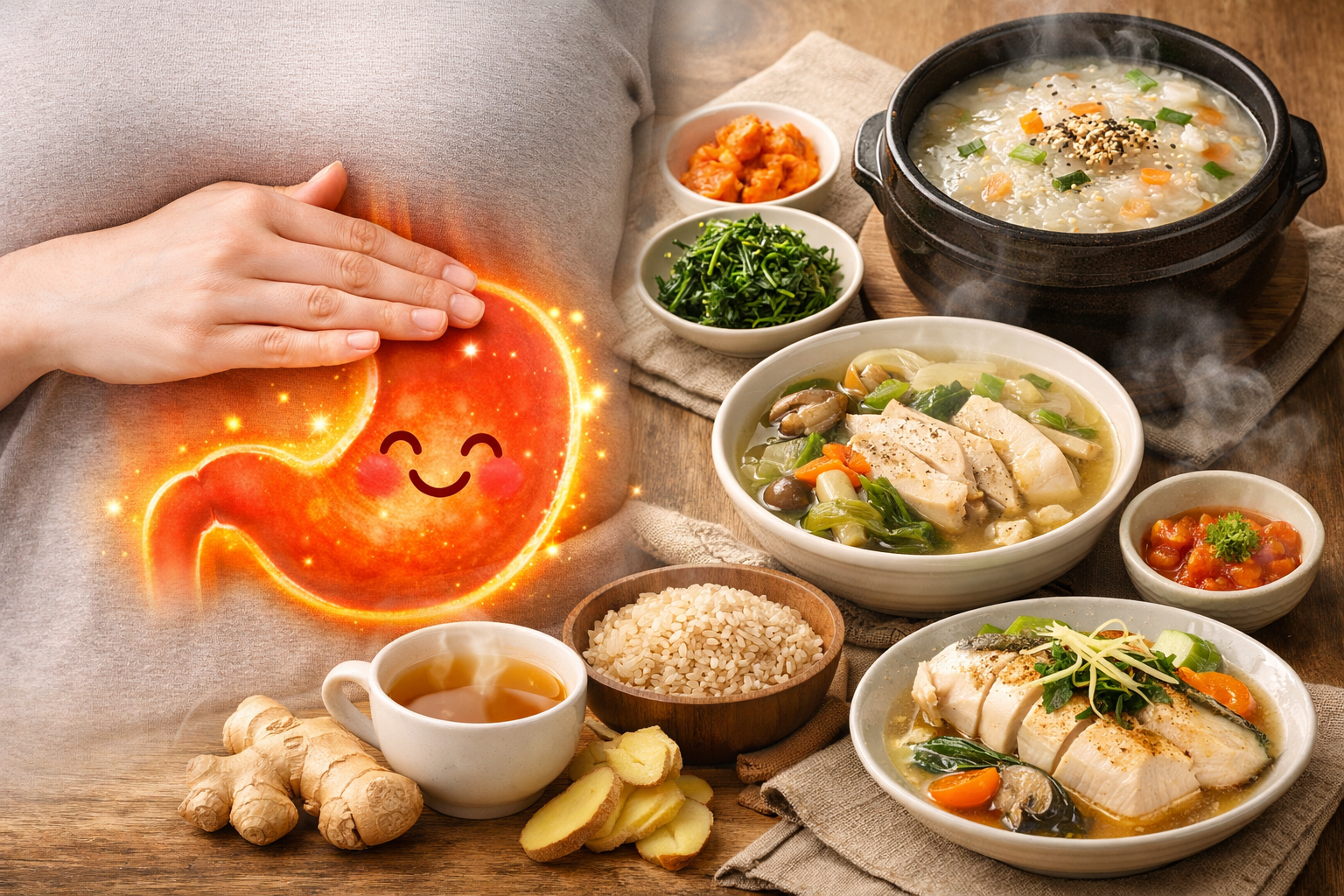 위장이 약한 체질을 위한 음식궁합