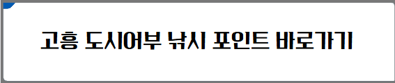 고흥 도시어부 낚시 포인트 바로가기