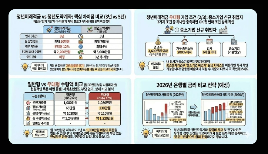 청년미래적금(청년도약계좌, 우대형 조건, 은행별 금리)(+ 최대 금리)