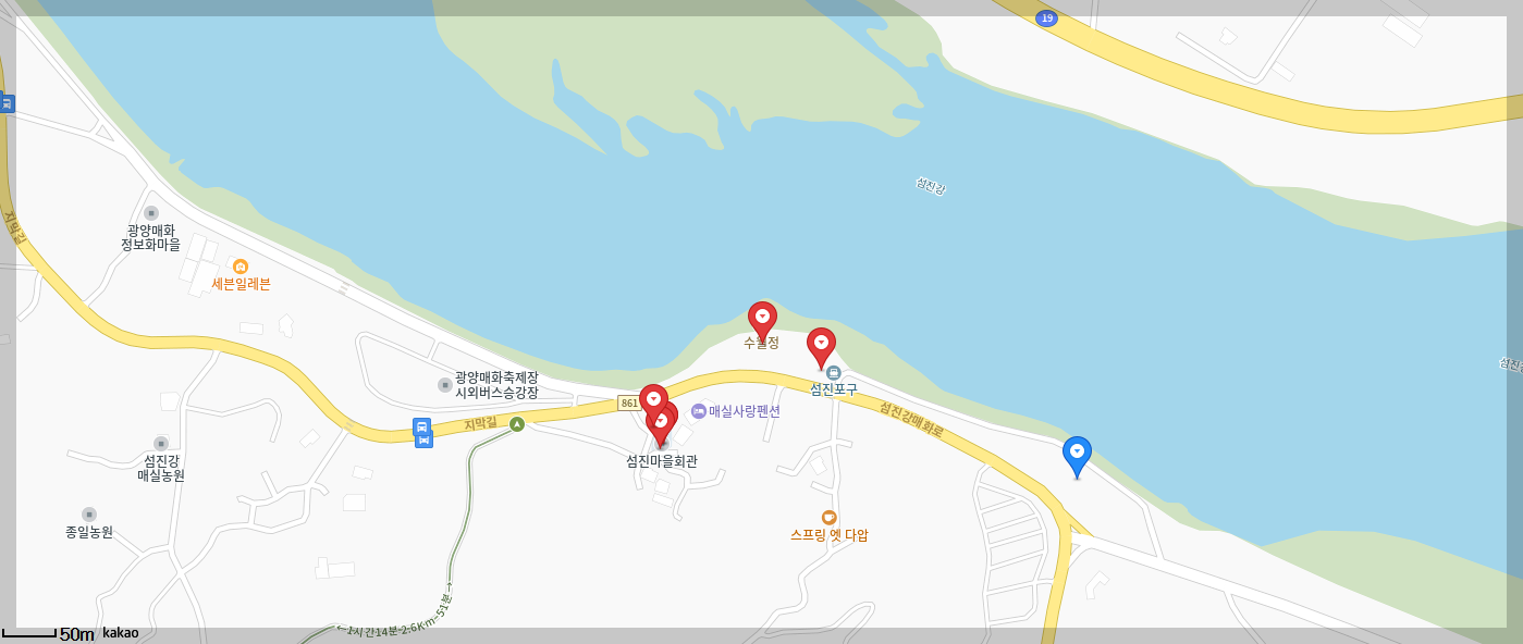 광양매화축제 주변 즐길거리 지도