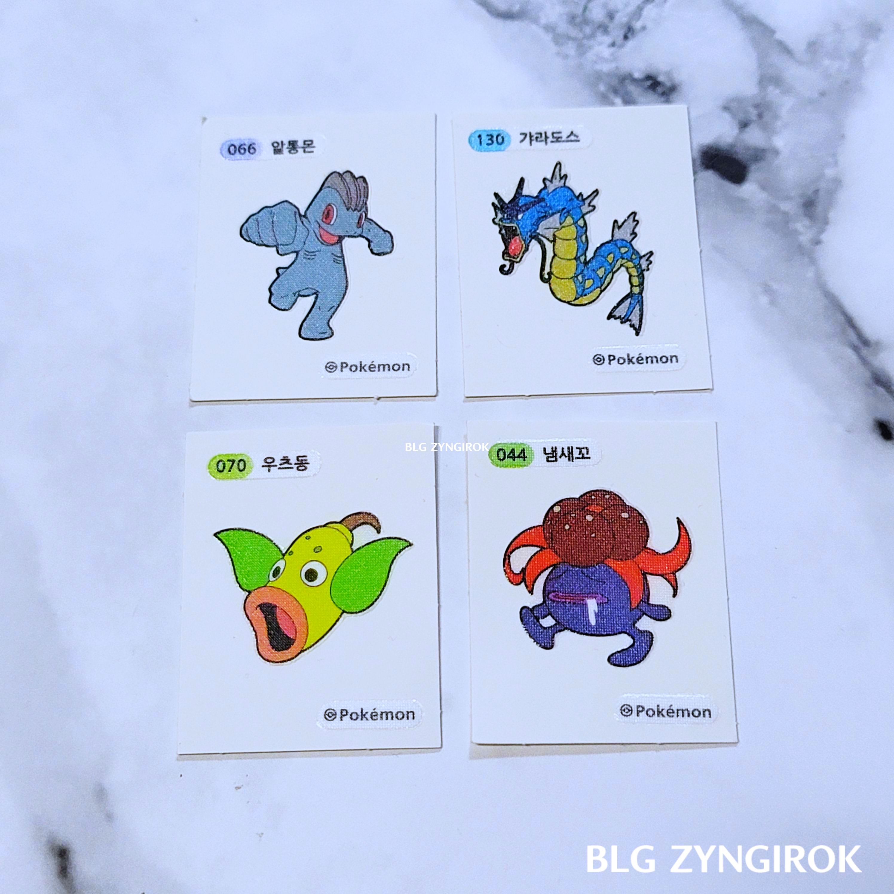 당근-거래를-통해-구한-띠부띠부씰-알통몬-갸라도스-우츠동-냄새꼬