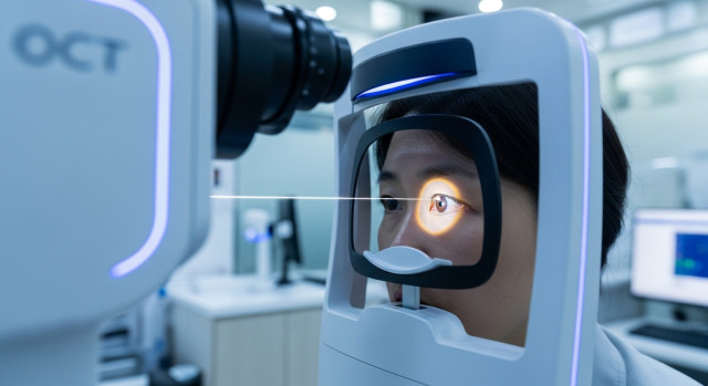 안과 OCT 장비와 검사 모습