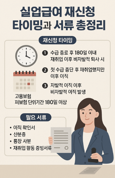 실업급여 재신청 타이밍과 서류 총정리