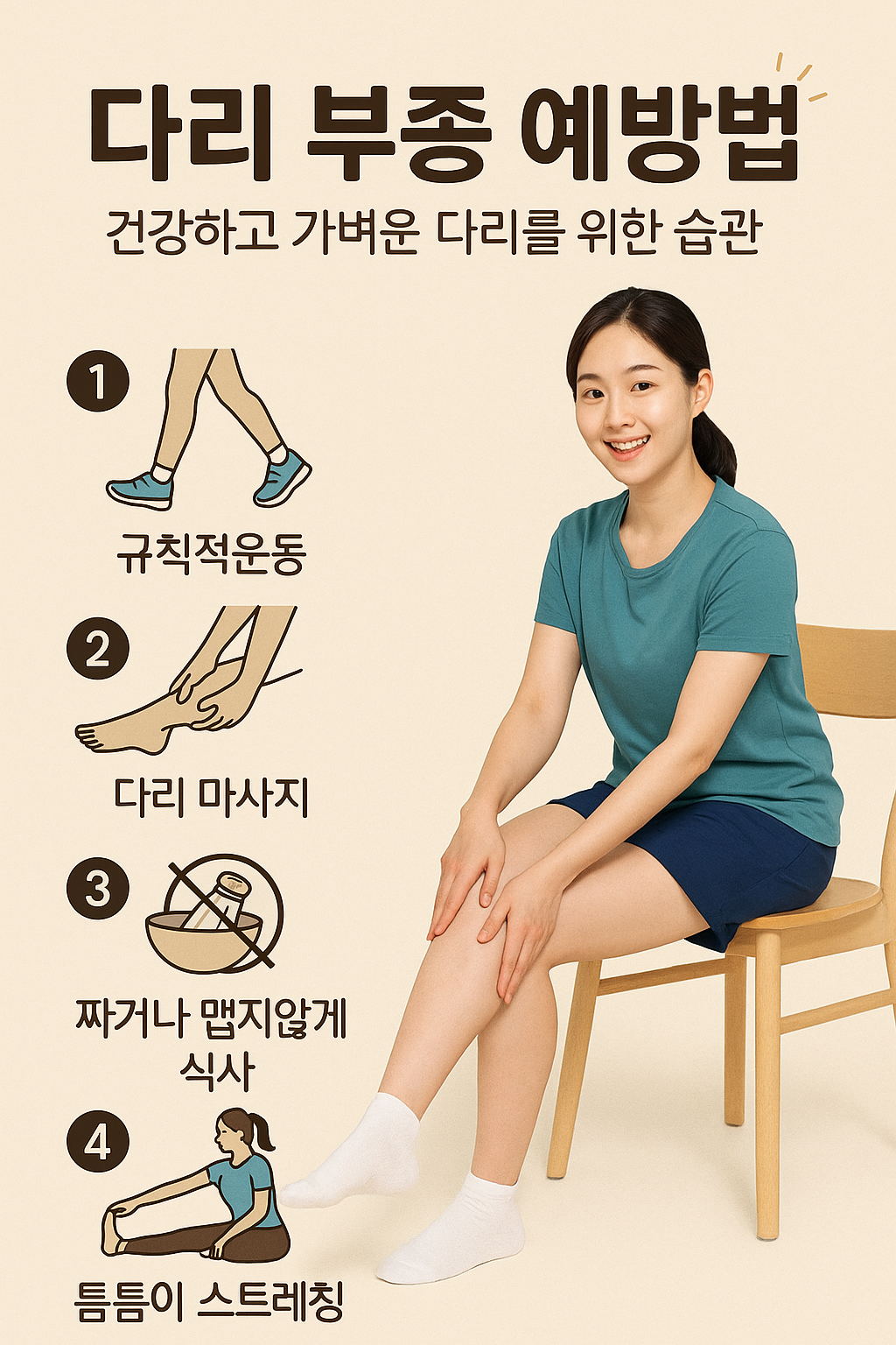 다리 부종 예방법