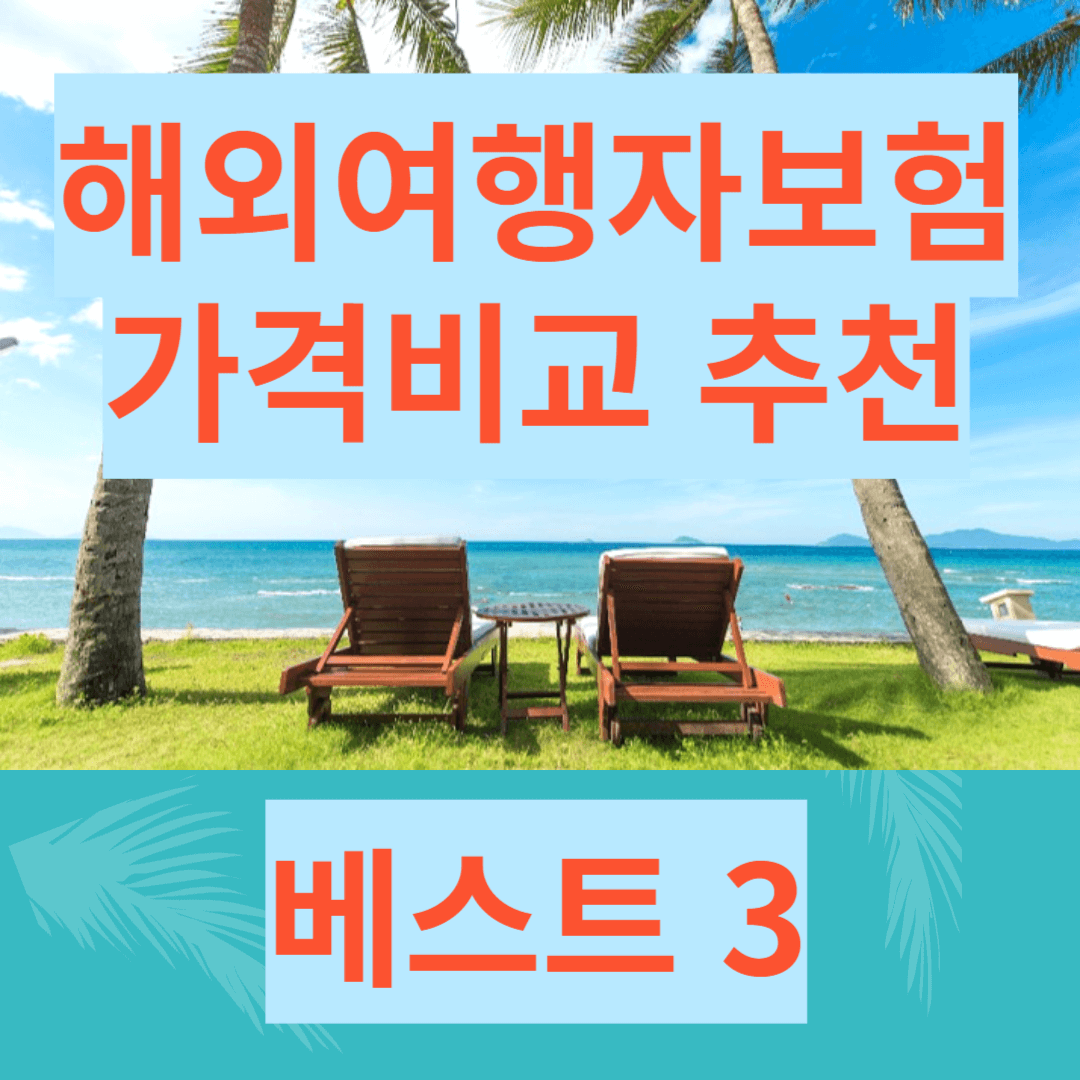 해외여행자보험 가격비교 추천 베스트3