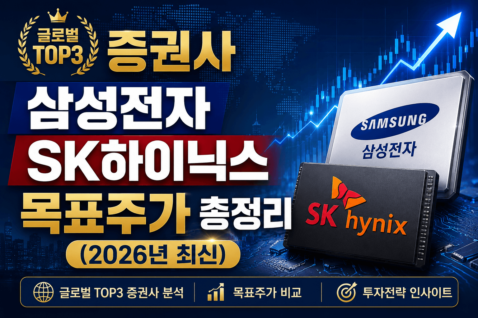 글로벌 TOP3 증권사 삼성전자 SK하이닉스 목표주가 총정리 (2026년 최신)