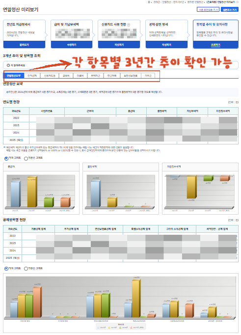 연말정산 미리보기