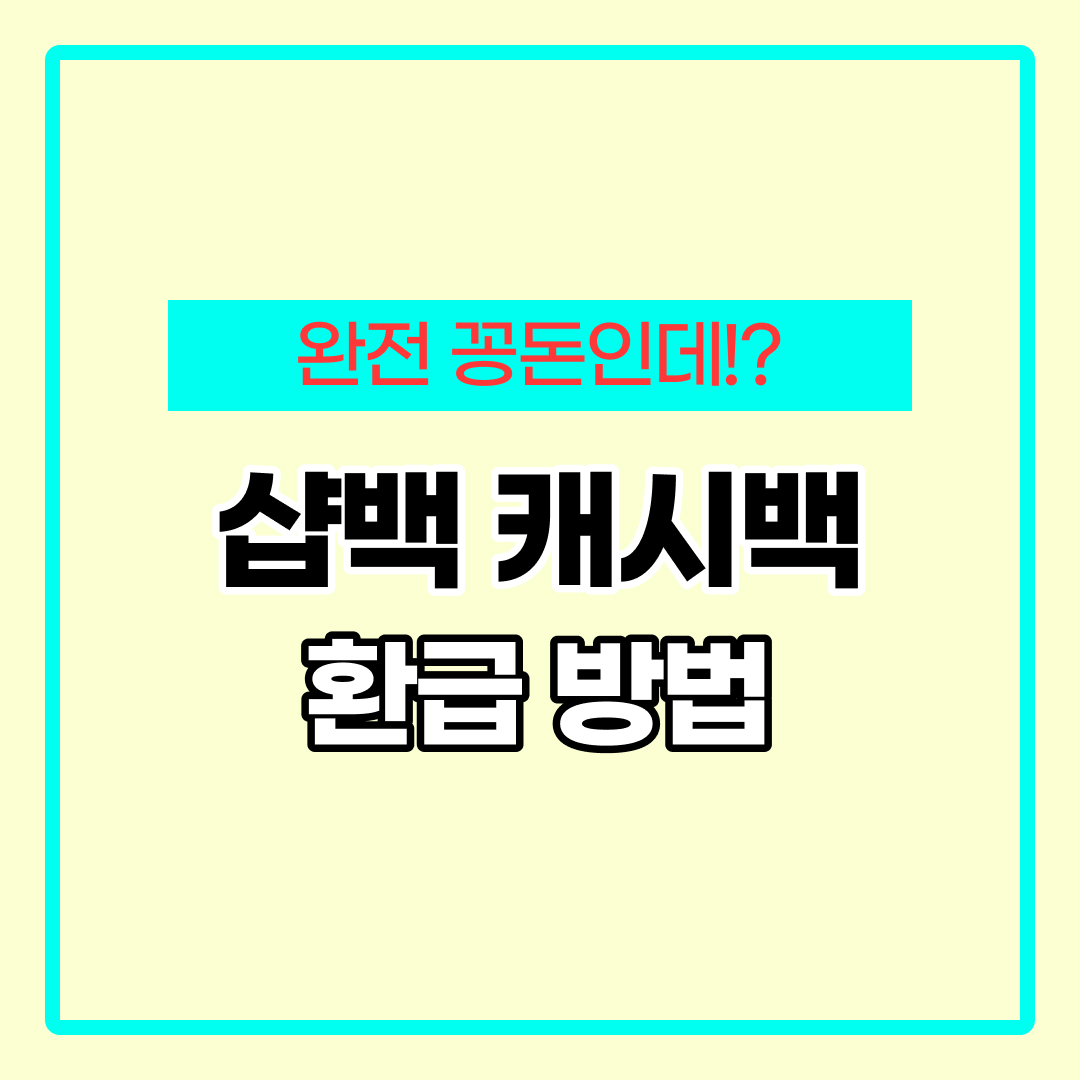 샵백 캐시백