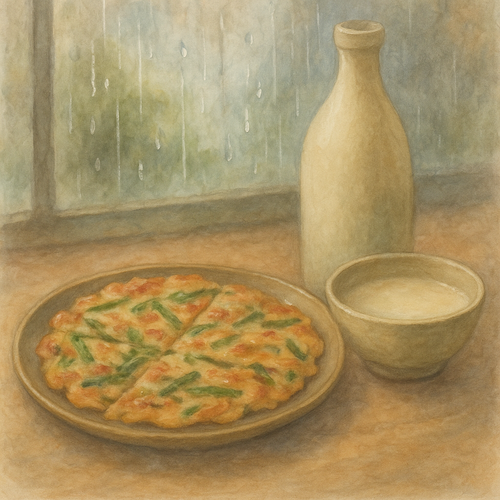 파전-빗소리-공통점