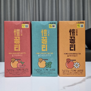 다이소 개꿀티 꿀자몽블랙티 꿀모히또민트티 꿀캐모마일티 3종 리뷰