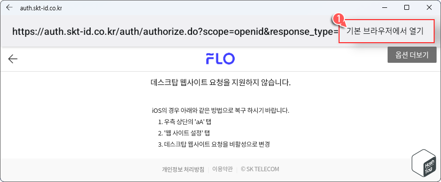 기본 브라우저에서 열기