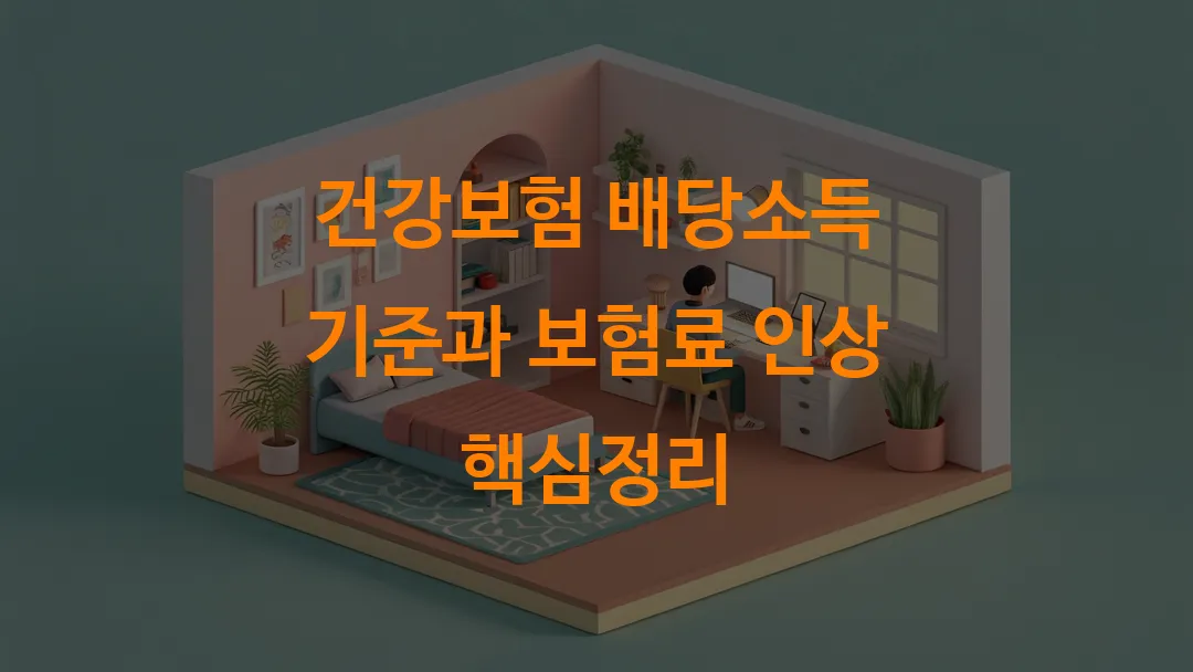 건강보험 배당소득 기준과 보험료 인상 핵심정리