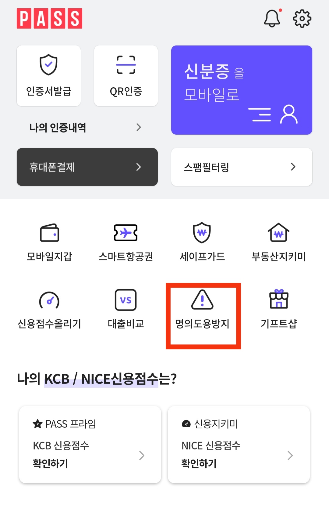 패스 명의보호서비스