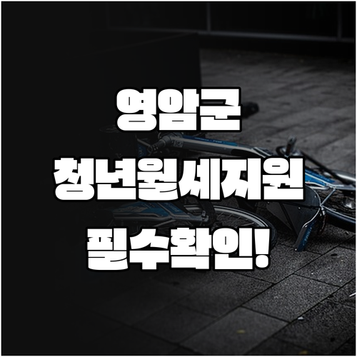 영암군 청년월세지원 대상 금액 및 신..