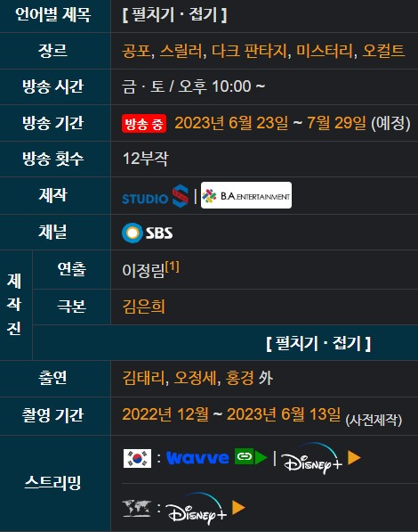 악귀 드라마 등장인물 인물관계도 몇부작 정보