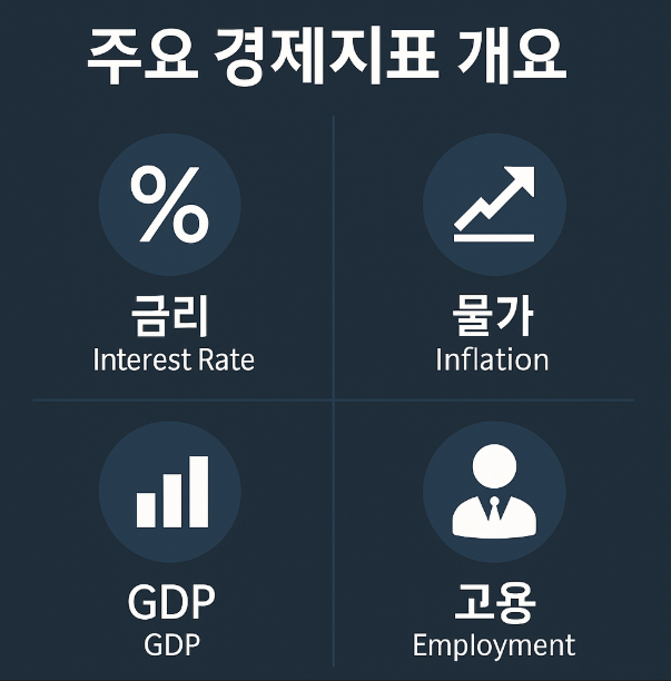 금리·물가·GDP 등 주요 경제지표 요약