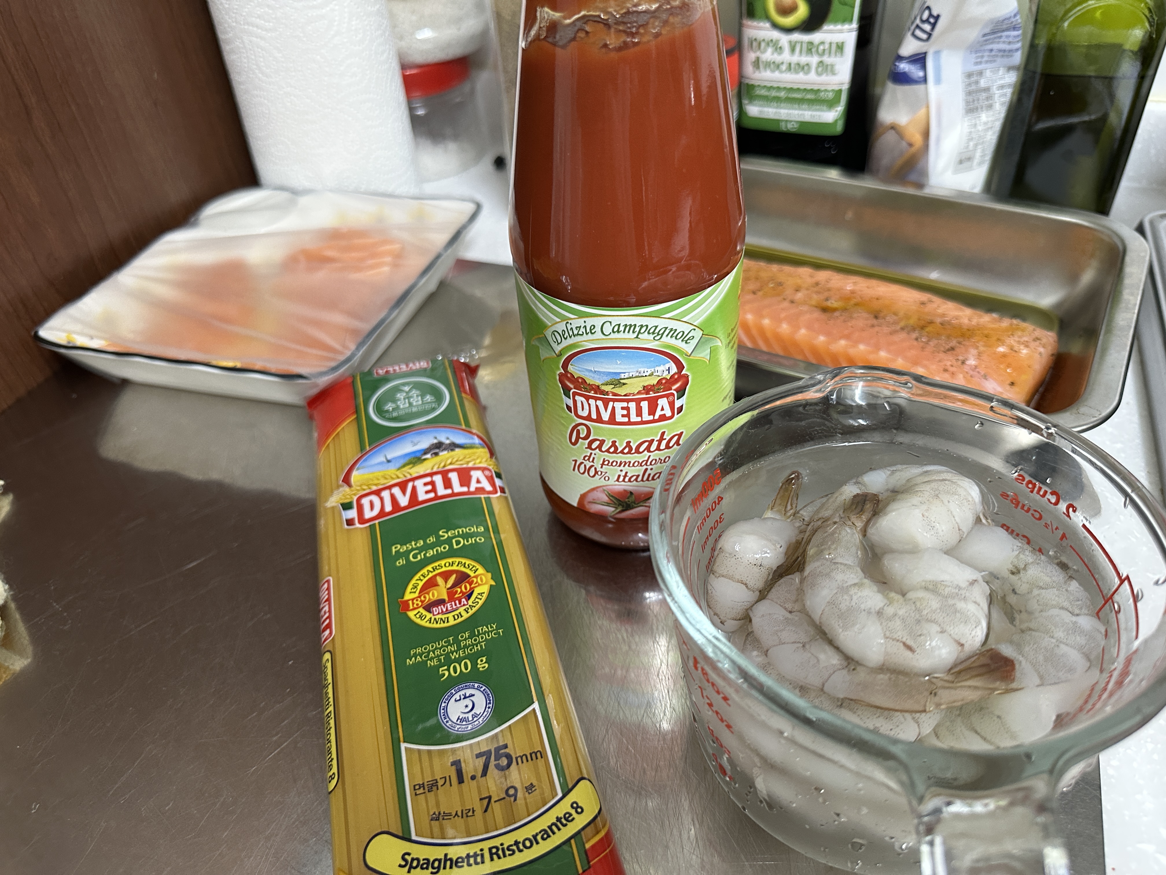 파스타면과토마토소스