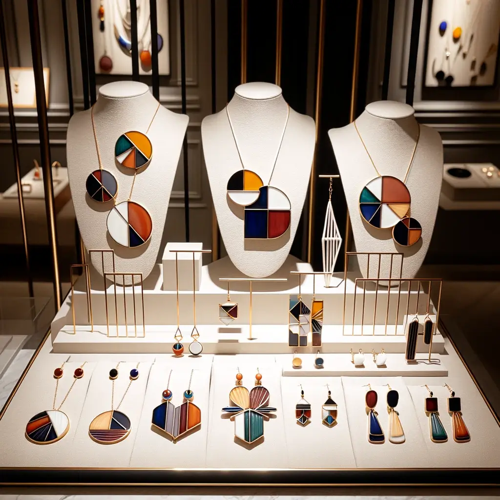 귀걸이와 목걸이가 세련된 주얼리 부티크