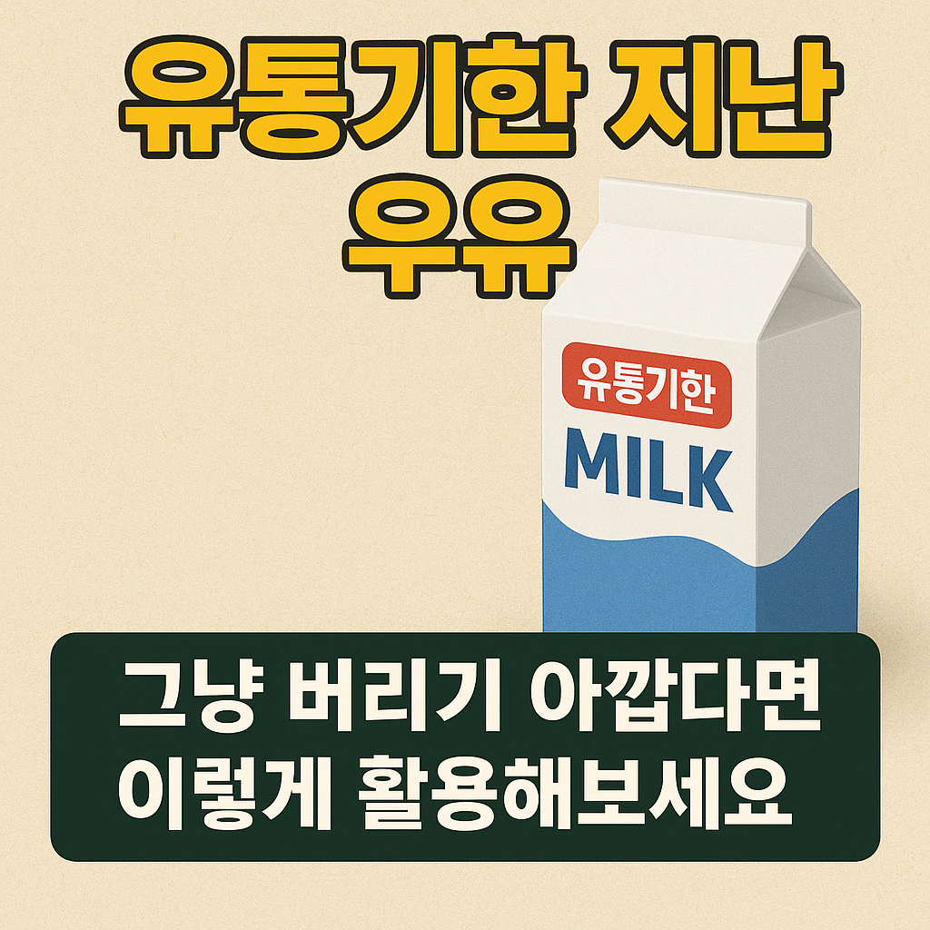 유통기한 지난 우유? 그냥 버리지 말고 이렇게 똑똑하게 재활용하세요!