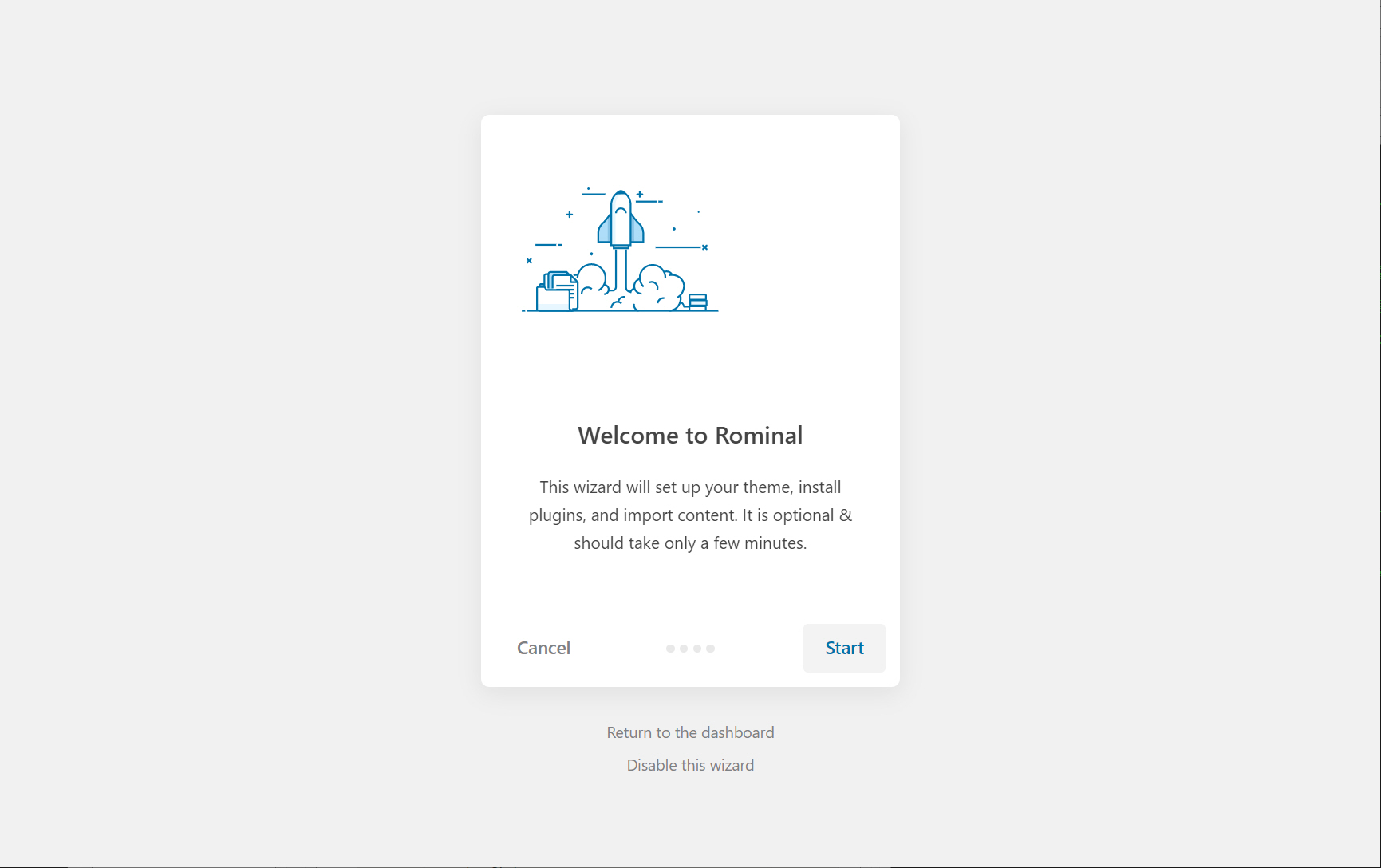 워드프레스 호텔 예약 테마 Rominal 테마 데모 로드하는 방법