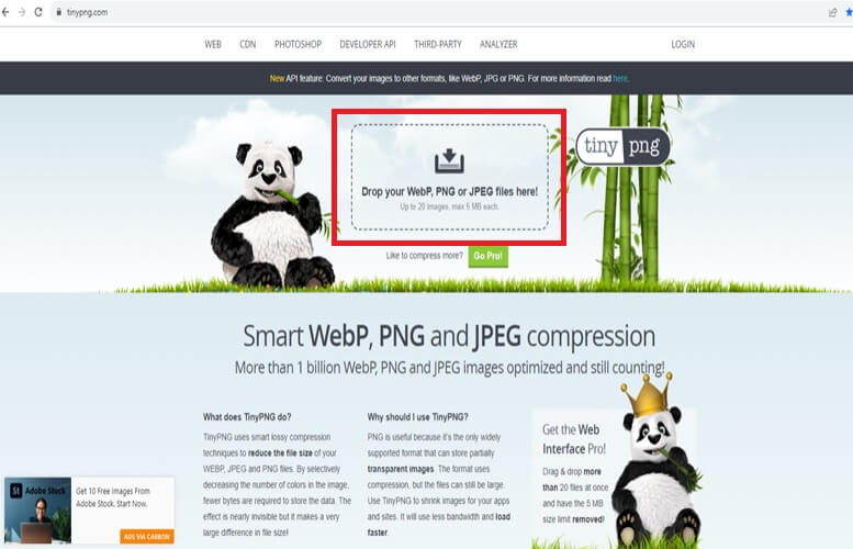 TINYPNG 사이트
