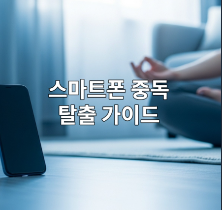 차분하게 명상하는 사람 옆에 놓인 스마트폰, 디지털 디톡스로 평온함을 되찾는 모습