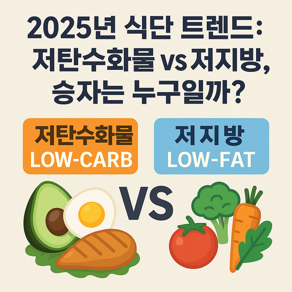 2025년 식단 트렌드: 저탄수화물 vs 저지방, 승자는 누구일까?