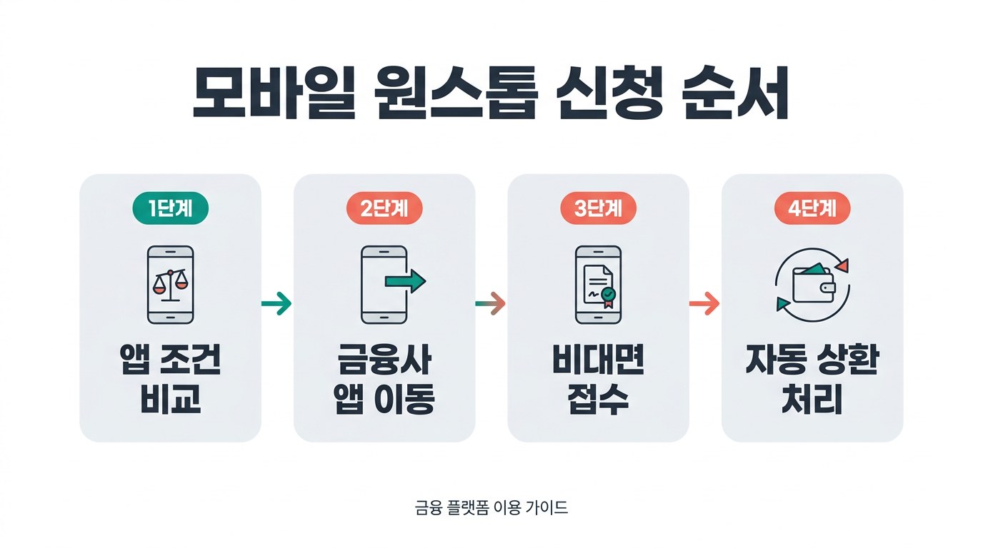 주택담보대출 갈아타기 모바일 원스톱 신청 순서