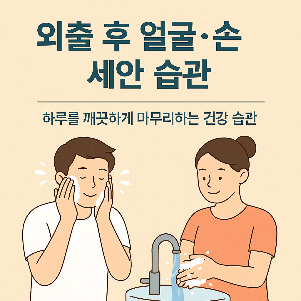 외출 후 얼굴&middot;손 세안 습관