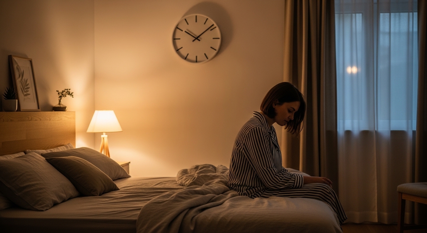 불면증에 시달리는 한 여성
