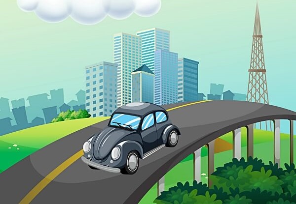 고속도로를-달리는-자동차-일러스트