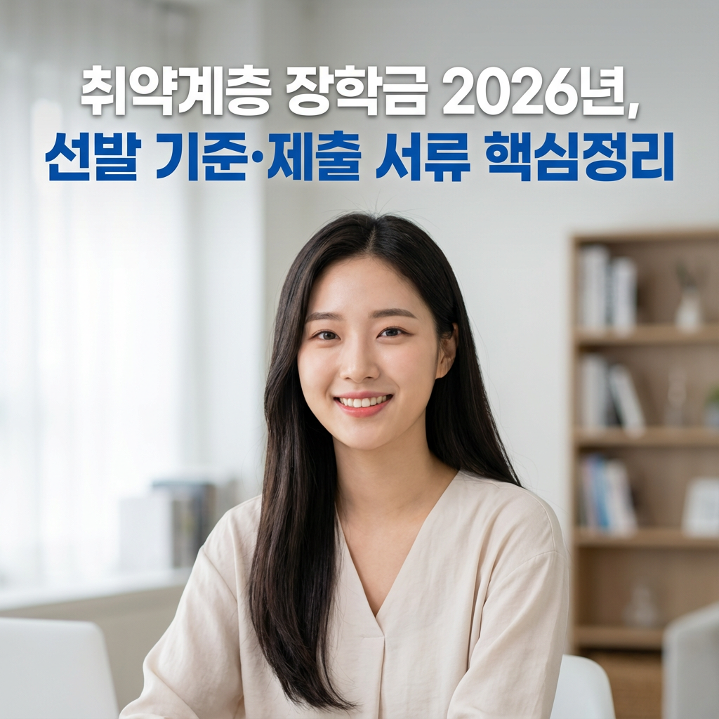 취약계층 장학금 2026년 ｜ 선발 기준&middot;제출 서류 핵심정리