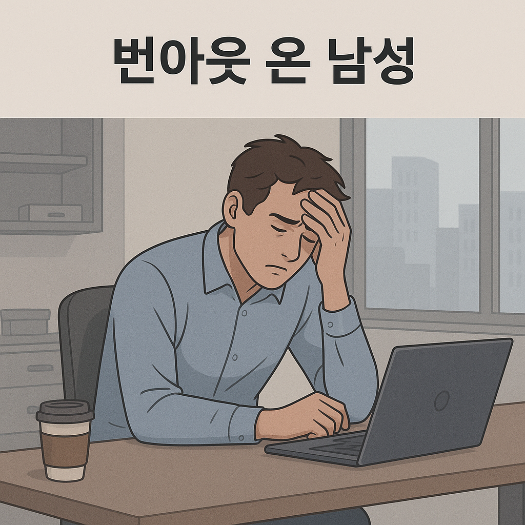 번아웃 온 남성